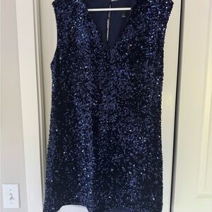 Banana Republic Midnight Blue Sequin Mini Dress